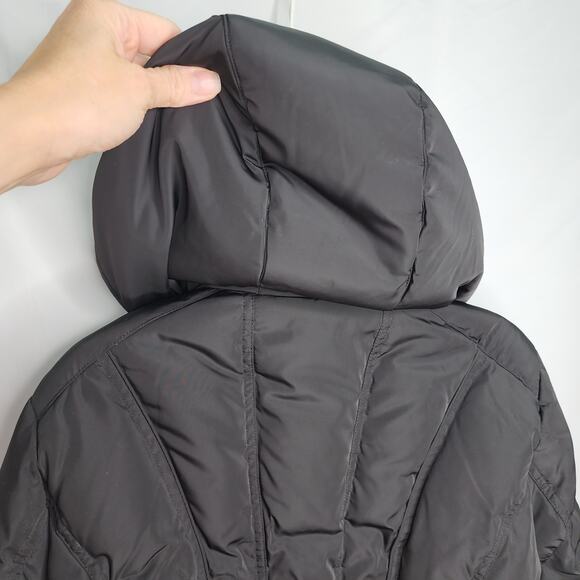 Calvin Klein Women's Black Down Puffer Zipper Front Jacket Size M Hooded - Picture 8 of 16